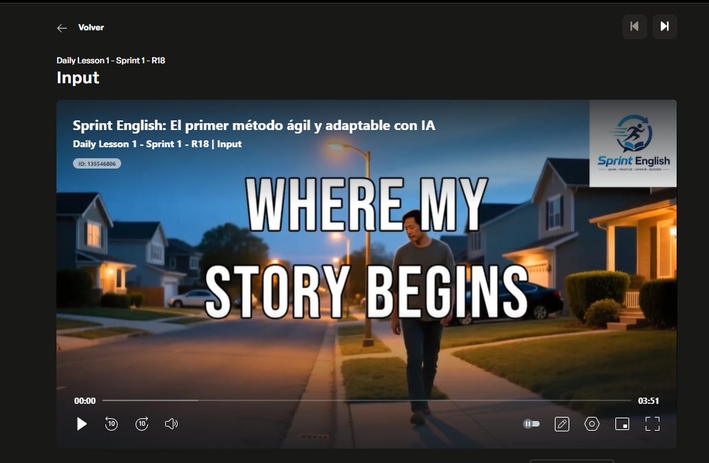 Una historia en vídeo de una lección